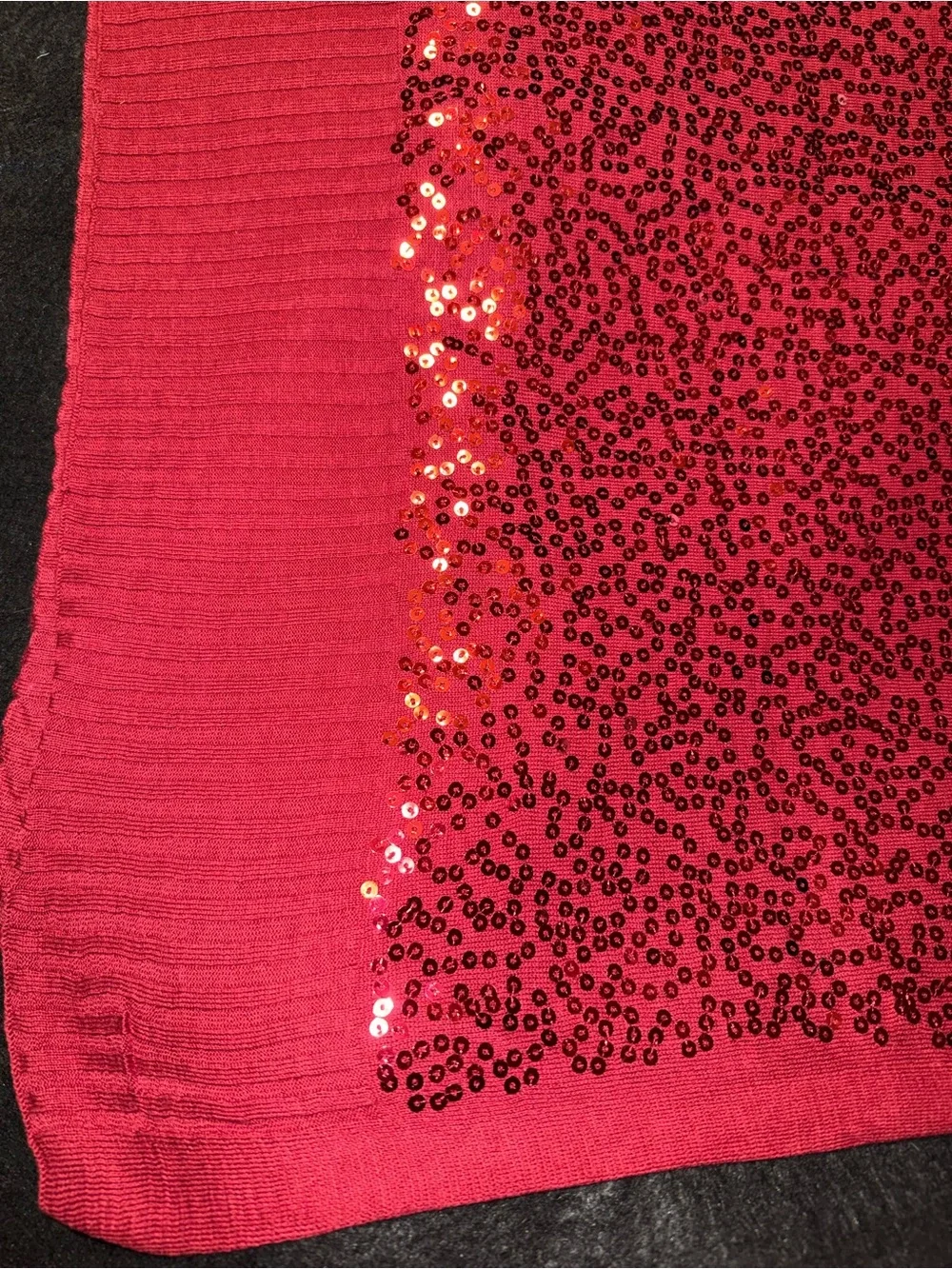 NWT fashion scarf Iman maroon burgundy red sequin viscose cotton